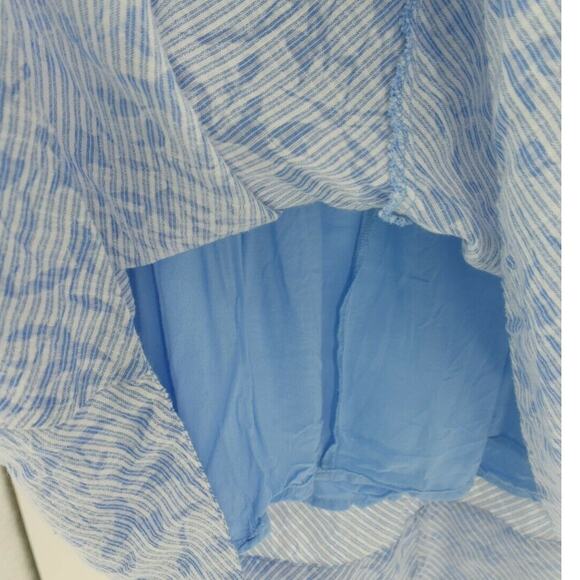 HD in Paris Anthropologie Dayflower Off Shoulder Mini Dress SP Blue White - Picture 5 of 7